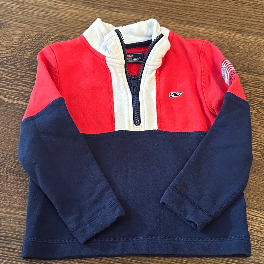 Vineyard Vines Kids Red, Cream, and Navy Sweatshirt